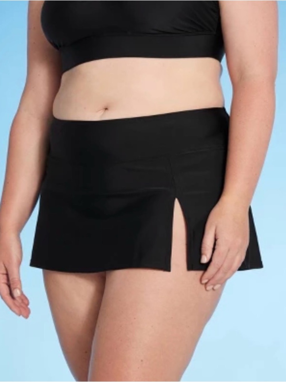 Kona Sol Plus Size Swim Skirt Skirtini in Black Size 2X VGUC
